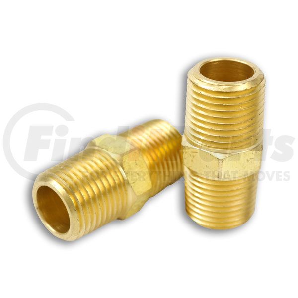 BRASS PIPE FITTINGS 2 PACK  BRASS HEX NIPPLE 1/4" 216P 