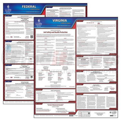 45962 by JJ KELLER - 2022 Virginia & Federal Labor Law Posters - State &  Federal Poster Set (English)