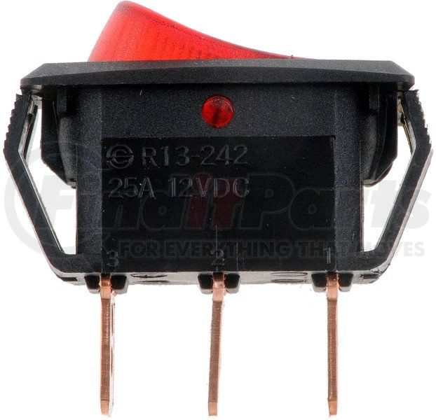 84830 by DORMAN Black Body Red Rectangle Rocker Switch