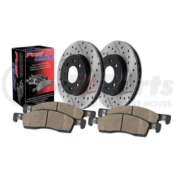 Eos StopTech Disc Brake Pad and Rotor Kit Front-Rear for A3 Beetle Jetta