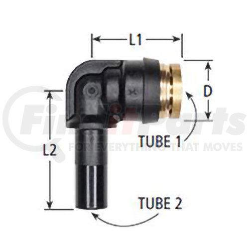 APCPE6X8 by HALDEX Midland PushtoConnect (PTC) Fitting Composite